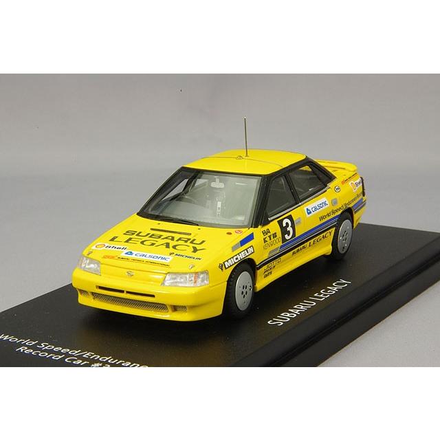 ミニカー/完成品 LA-X 1/43 スバル レガシィ 10万キロ速度記録車 3号車 イエロー