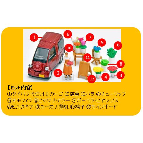 トミカリミテッドヴィンテージ NEO ジオコレ64 #カースナップ 17b 花屋2 (1/64 ダイハツ ミゼットII カーゴ 付)_1