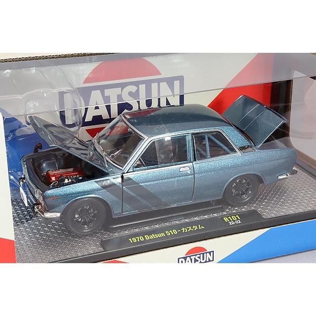 ミニカー/完成品 M2マシーン 1/24 1970 ダットサン 510 ブルー