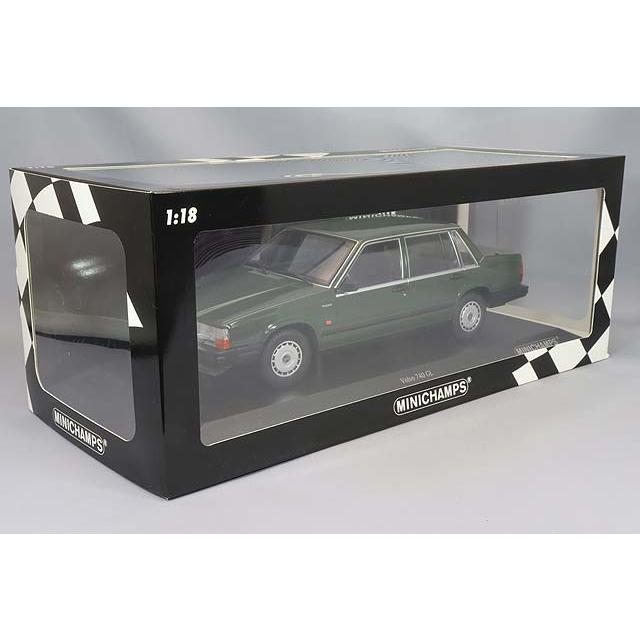 ミニチャンプス 1/18 ボルボ 740GL 1986 ダークグリーン : キッド
