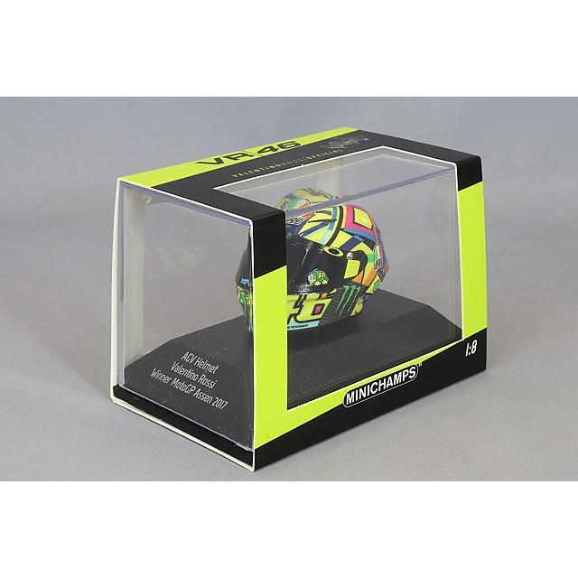 ミニチャンプス 1/8 AGV ヘルメット V.ロッシ 2017 モトGP アッセン