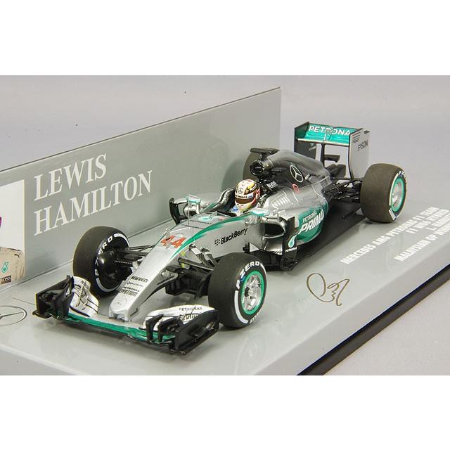 ミニカー/完成品 ミニチャンプス 1/43 メルセデス AMG ペトロナス F1チーム W06 ハイブリッド 2015 F1 マレーシアGP #44 L.ハミルトン スペシャルVer. レジン製