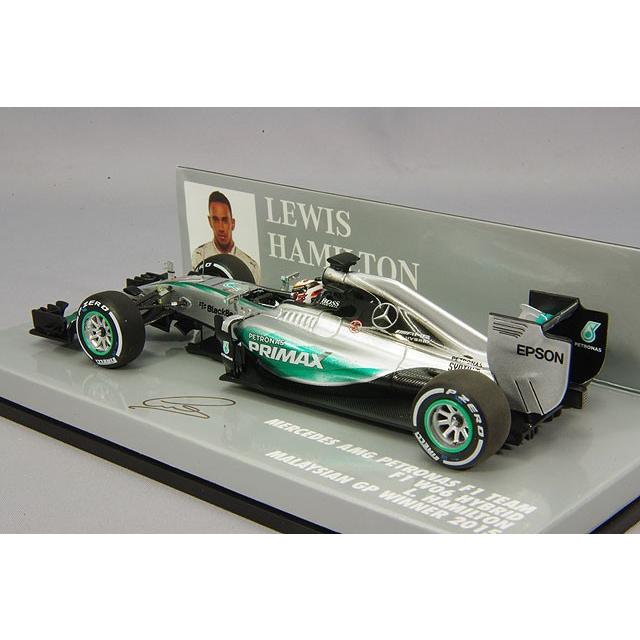 ミニカー/完成品 ミニチャンプス 1/43 メルセデス AMG ペトロナス F1チーム W06 ハイブリッド 2015 F1 マレーシアGP #44 L.ハミルトン スペシャルVer. レジン製の画像