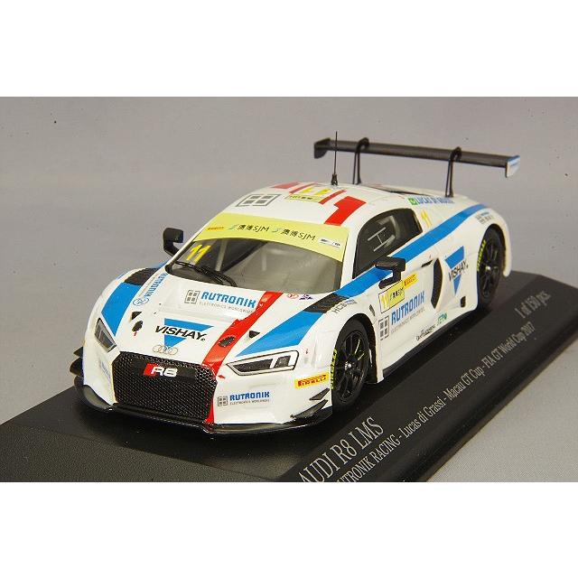 ミニカー/完成品 ミニチャンプス 1/43 アウディ R8 LMS 2017 マカオ GTカップ FIA GT ワールドカップ #11 L.d.グラッシ レジン製