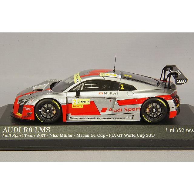 ミニカー/完成品 ミニチャンプス 1/43 アウディ R8 LMS 2017 マカオ GT