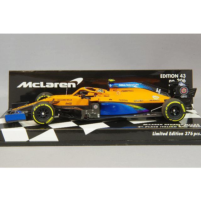 ミニカー/完成品 ミニチャンプス 1/43 マクラーレン ルノー MCL35 2020 F1 イタリアGP 4位 #4 L.ノリス レジン製の画像