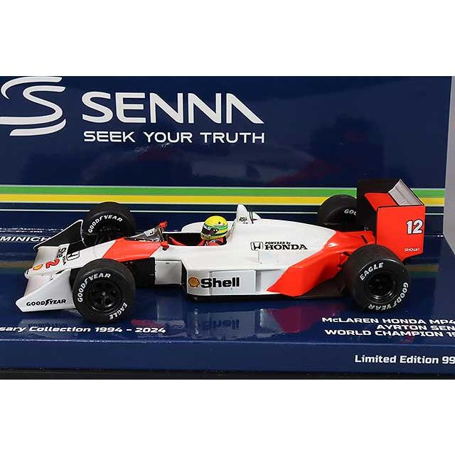 ミニチャンプス 1/43 マクラーレン ホンダ MP4/4 A.セナ F1 1988