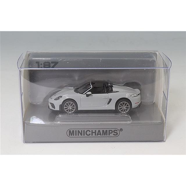 CHANNEL S 　MINI ミニチャンプス 1/87 ポルシェ 718 スパイダー (981) 2019 グレー