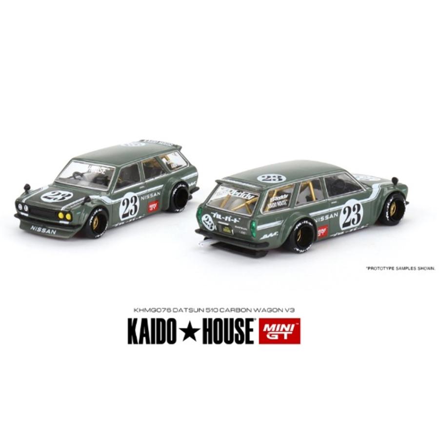 KAIDO HOUSE x TSM ミニGT 1/64 ダットサン 510 ワゴン カーボン