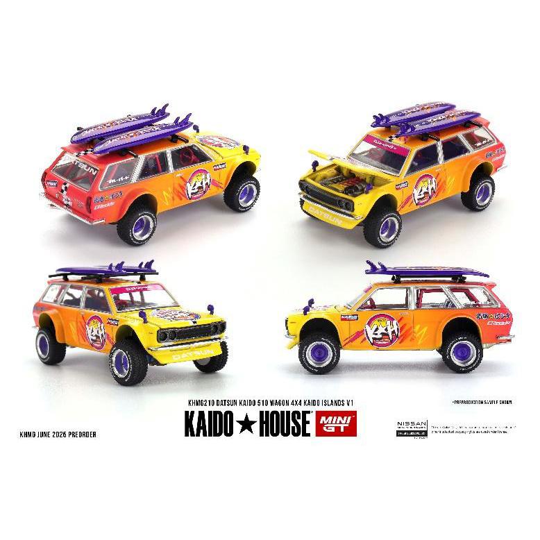 KAIDO HOUSE x TSM ミニGT 1/64 ダットサン 510 ワゴン 4x4 Kaido