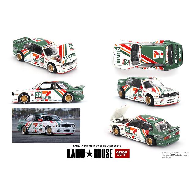 KAIDO HOUSE x TSM ミニGT 1/64 BMW M3 WORKS V1 ラリー・チェン (左