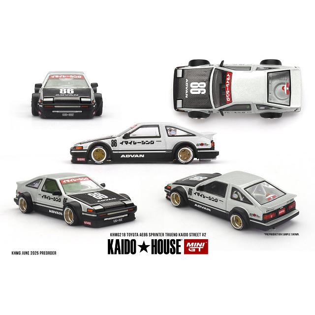 街道ハウス　LOS限定 - LTDEDN トヨタAE86・スプリンター・トレノ KAIDO HOUSE x TSM ミニGT 1/64 トヨタ AE86 スプリンタートレノ Kaido