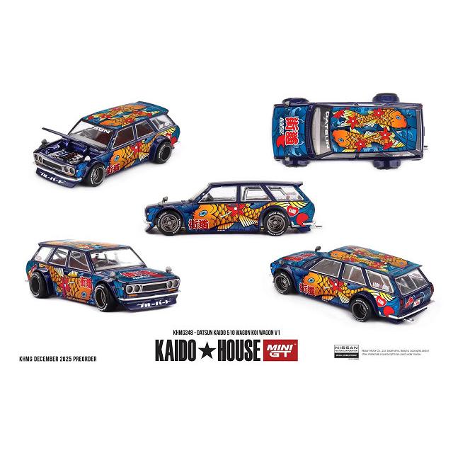KAIDO HOUSE x TSM ミニGT 1/64 ダットサン 510 ワゴン 鯉ワゴン V1
