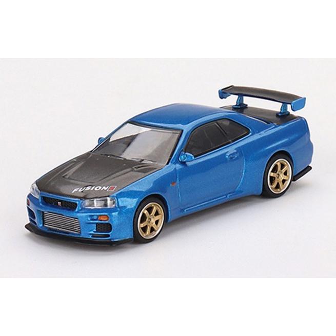 ミニカー/完成品 TSM ミニGT 1/64 トップシークレット 日産 スカイライン GT-R R34 ベイサイドブルー 右ハンドル｜kidbox｜02