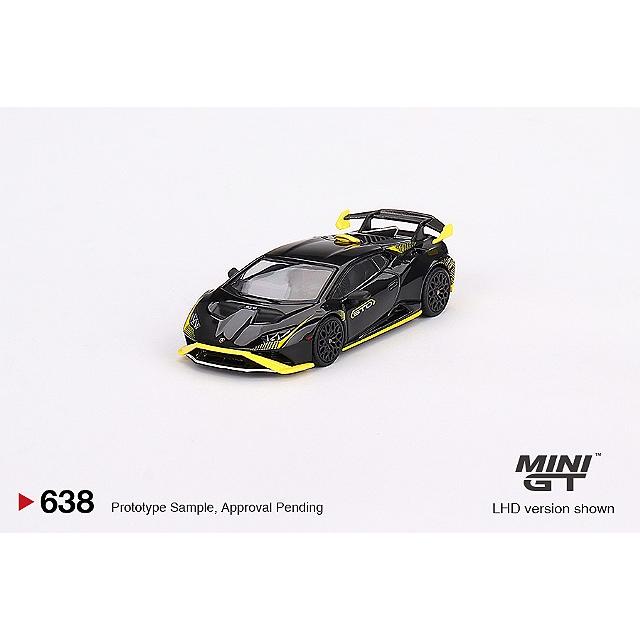 TSM ミニGT 1/64 ランボルギーニ ウラカン STO ネロノクティス (左
