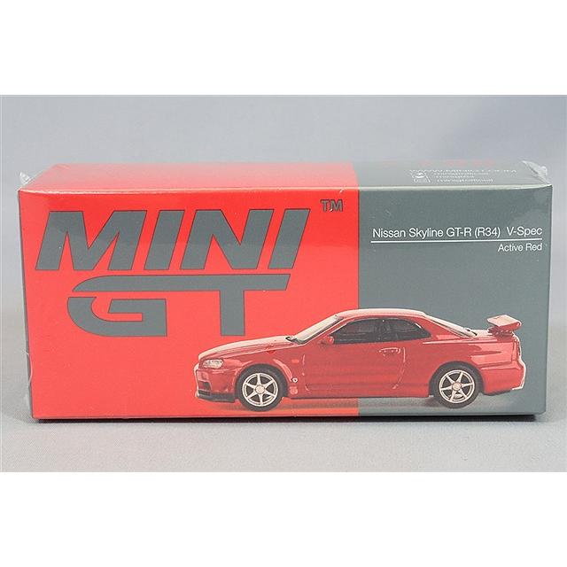 TSM ミニGT 1/64 日産 スカイライン GT-R R34 V-spec アクティブレッド