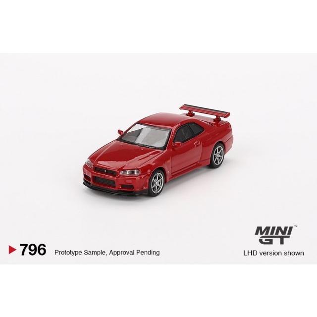 TSM ミニGT 1/64 日産 スカイライン GT-R R34 V-spec アクティブレッド