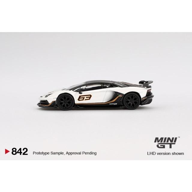 TSM ミニGT 1/64 ランボルギーニ アヴェンタドール SVJ 63 ビアンコ