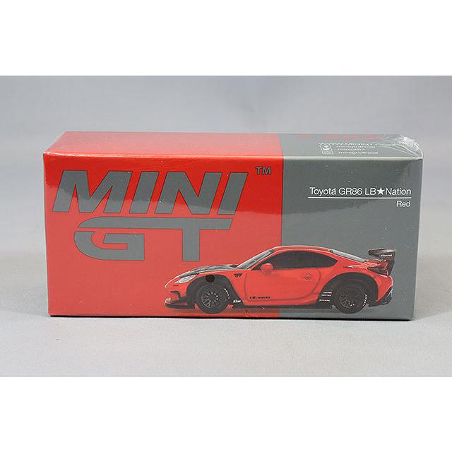 TSM ミニGT 1/64 トヨタ GR86 LB-Nation レッド 左ハンドル : キッド