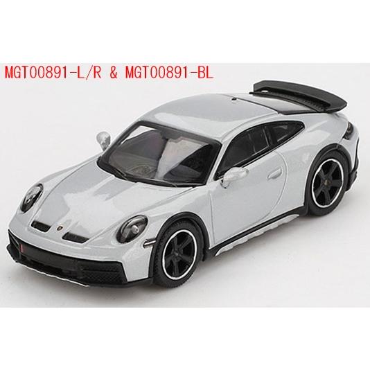 TSM ミニGT 1/64 ポルシェ 911 ダカール アイスグレーメタリック 右