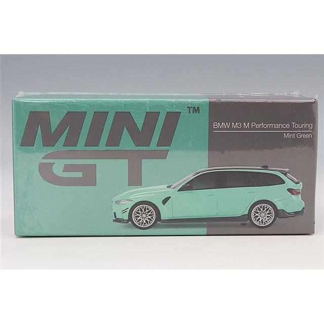 TSM ミニGT 1/64 BMW M3 Mパフォーマンス ツーリング ミントグリーン左