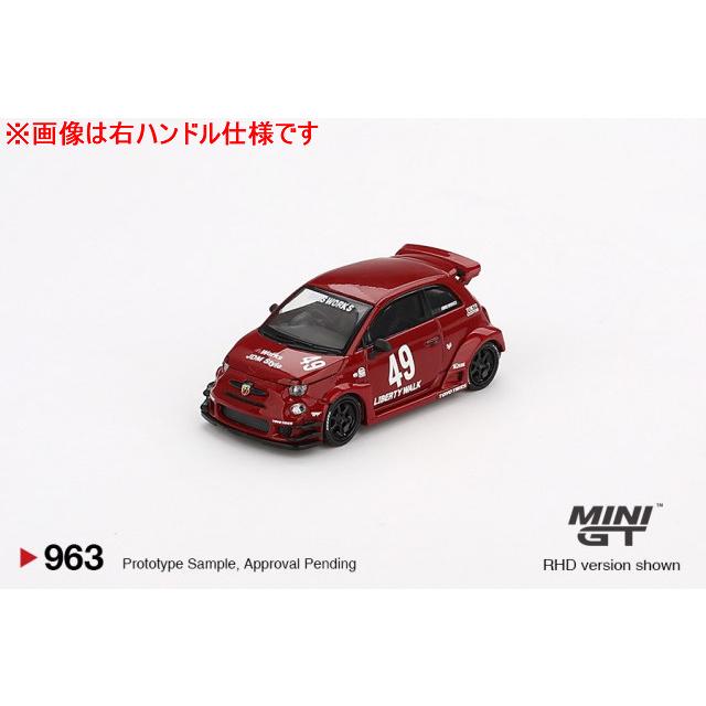 MINIGT アバルト 595 LBWK x Abas Works 店舗限定2種 1/64 アバルト 595 LB-WORKS x Abas Works ガラ ホワイト(左ハンドル
