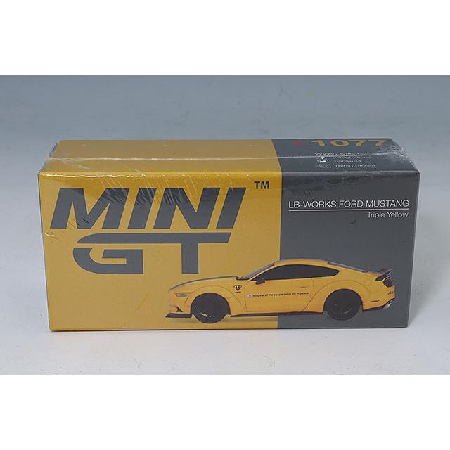 TSM ミニGT 1/64 LB-WORKS フォード マスタング トリプルイエロー 右