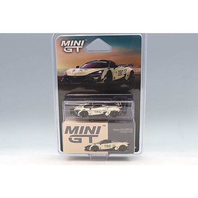TSM ミニGT 1/64 マクラーレン 720S LB Works The Boring Concept (左