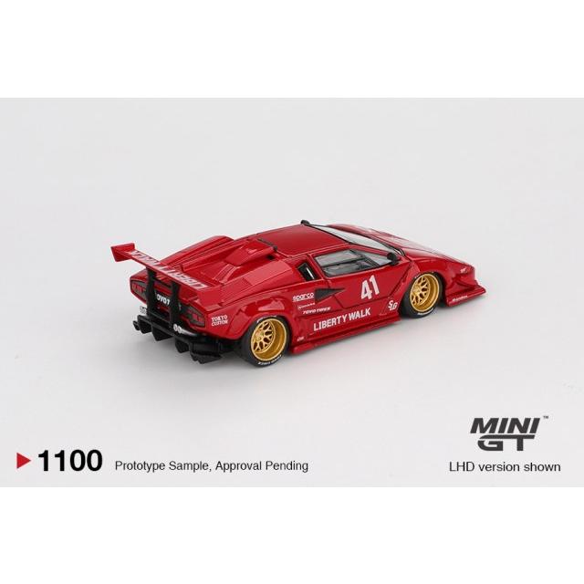 TSM ミニGT 1/64 ランボルギーニ カウンタック LB-WORKS レッド (左