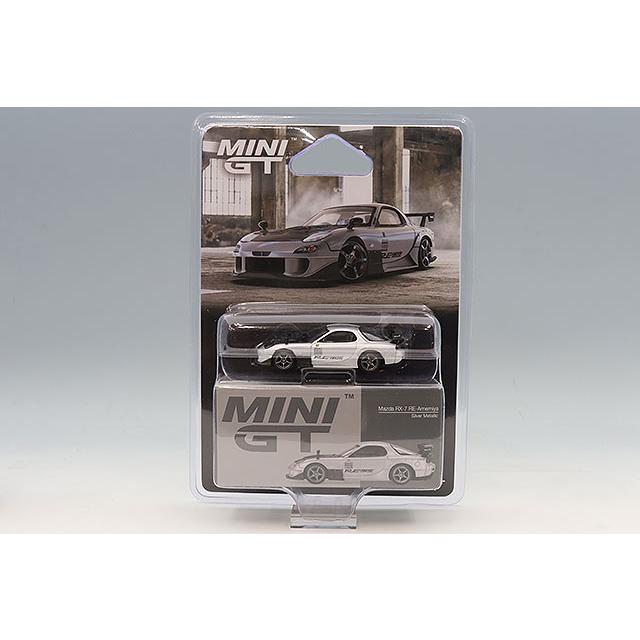 TSM ミニGT 1/64 マツダ RX-7 RE雨宮 シルバーメタリック 左ハンドル