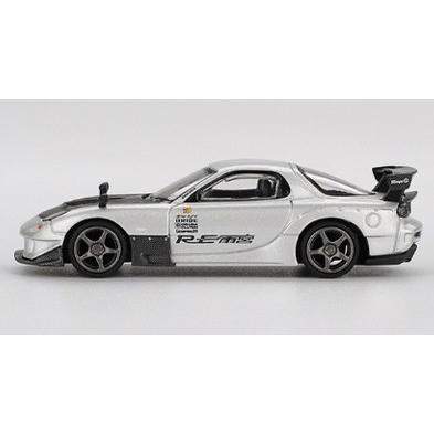 TSM ミニGT 1/64 マツダ RX-7 RE雨宮 シルバーメタリック 左ハンドル