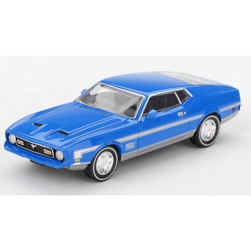 TSM ミニGT 1/64 フォード マスタング マッハ1 1971 グラバーブルー 左