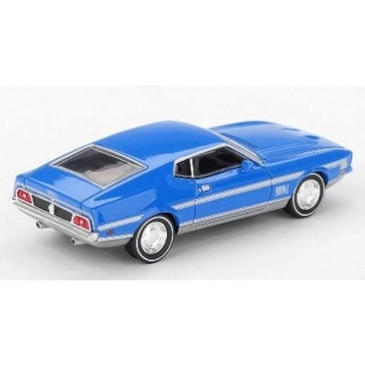 TSM ミニGT 1/64 フォード マスタング マッハ1 1971 グラバーブルー 左