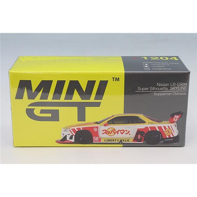 TSM ミニGT 1/64 日産 LB-ER34 スーパーシルエット スッパイマン 沖縄