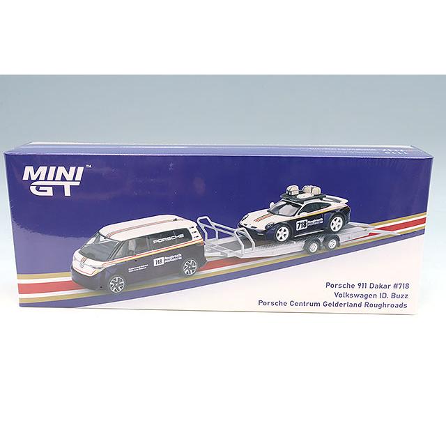 TSM ミニGT 1/64 ポルシェ 911 ダカール #718 & フォルクスワーゲン ID