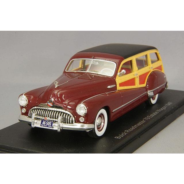 ミニカー/完成品 NEO 1/43 ビューイック ロードマスター 79 エステートワゴン 1947 ダークレッド/木目