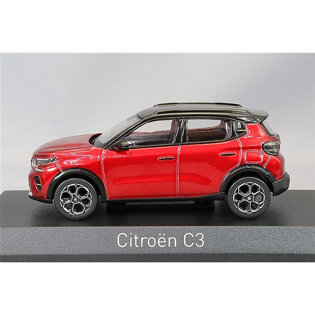 ノレブ 1/43 シトロエン C3 2024 エリクシールレッド/ブラックルーフ