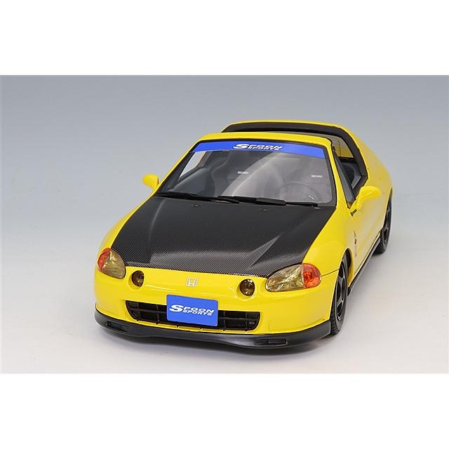OTTO 1/18 ホンダ シビック デルソル スプーン 1996 イエロー オットー 1/18 ホンダ シビック デルソル スプーン イエロー : キッド