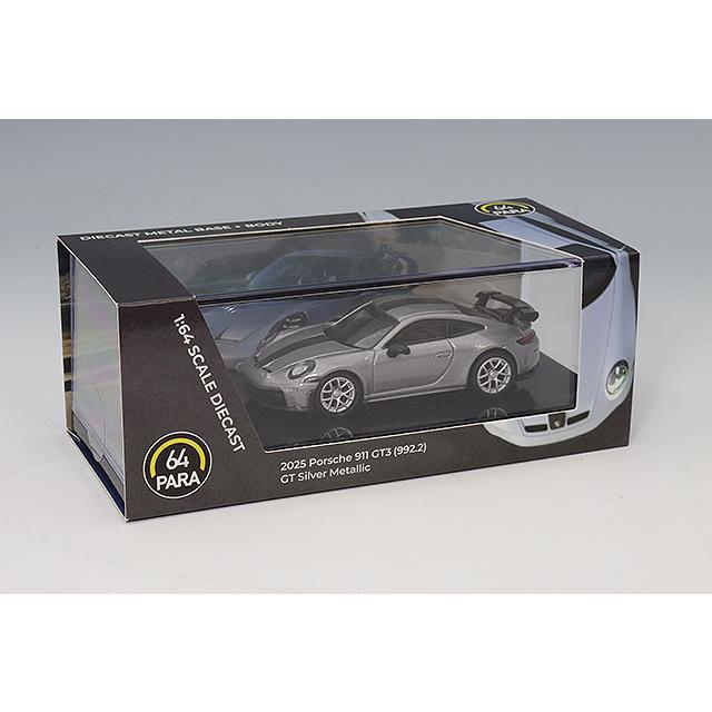 PARA64 1/64 ポルシェ 911 GT3 (992.2) GT 2025 シルバーメタリック 左