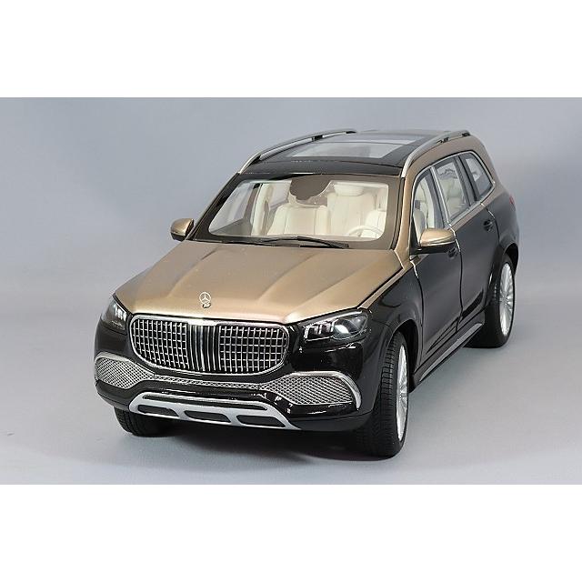 パラゴン 1/18 メルセデス マイバッハ GLS 600 ゴールド/ブラック 左