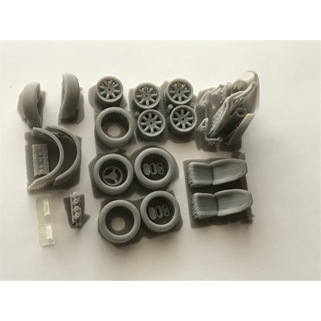 激安特価特売 PLUSALFA 3DCAD/3Dプリンタ プロダクト 1/24 スーパーセブン　サイクルフェンダーパーツセット　