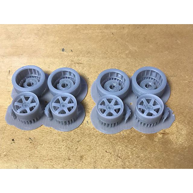 PLUSALFA 3DCAD/3Dプリンタ プロダクト 1/32 R35用 タイヤホイール