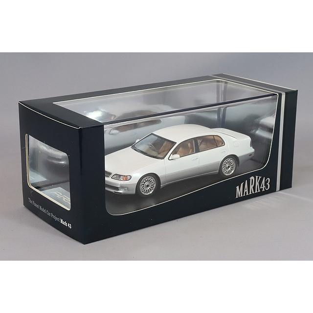 MARK43 1/43 トヨタ アリスト 3.0V (JZS147) カスタムバージョン ホワイトパールマイカトーニングGの画像