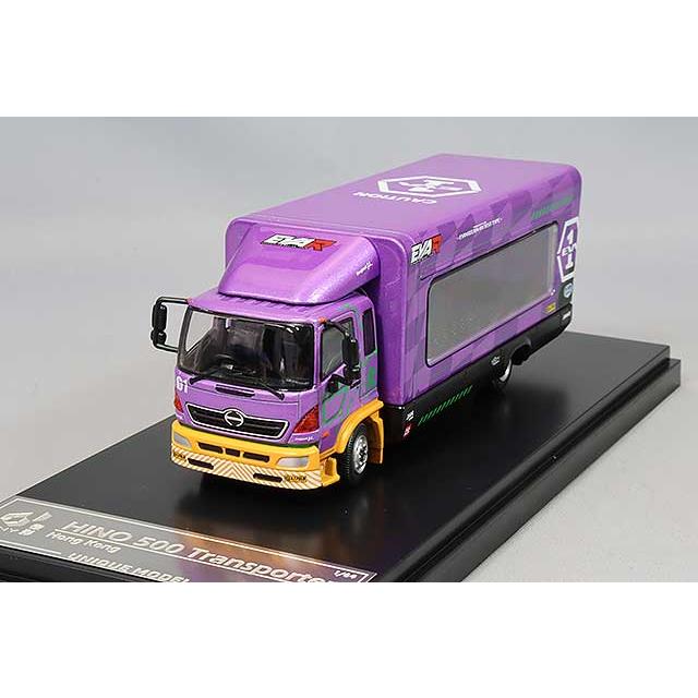 POP RACE 1/64 日野 500 エヴァ レーシング トランスポーター (EVA-01