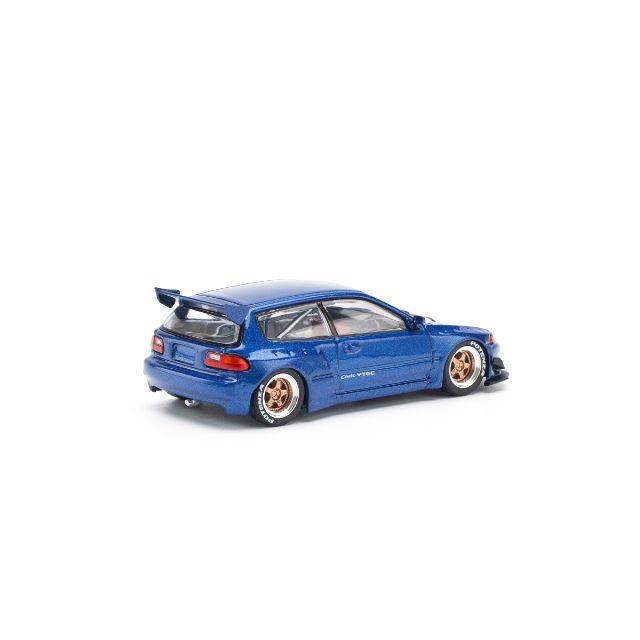 POP RACE 1/64 パンデム シビック EG6 メタリックブルー オープン