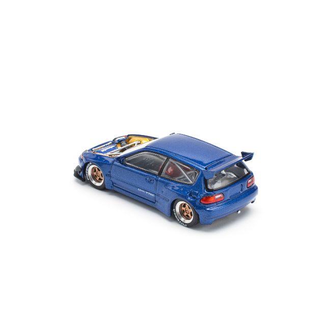 POP RACE 1/64 パンデム シビック EG6 メタリックブルー オープン