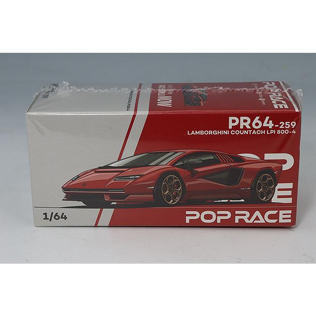 POP RACE 1/64 ランボルギーニ カウンタック LPI-800 ロッソ レッド