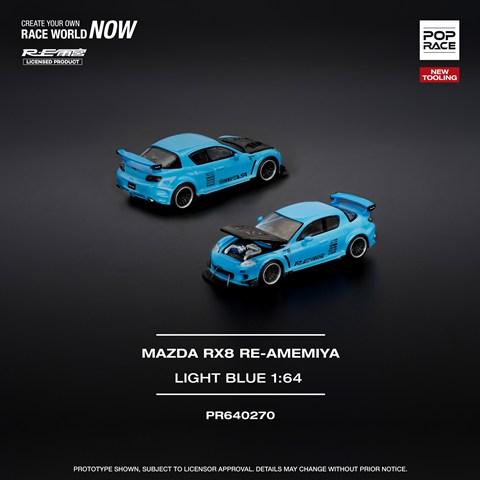 POP RACE 1/64 マツダ RX-8 RE雨宮 ライトブルー |  | 04