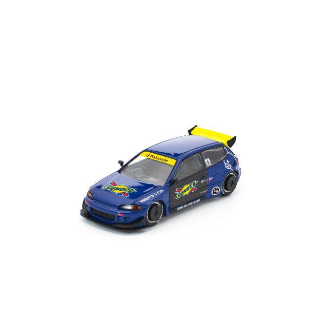 POP RACE 1/64 パンデム シビック EG6 ブルー/ブラック |  | 06