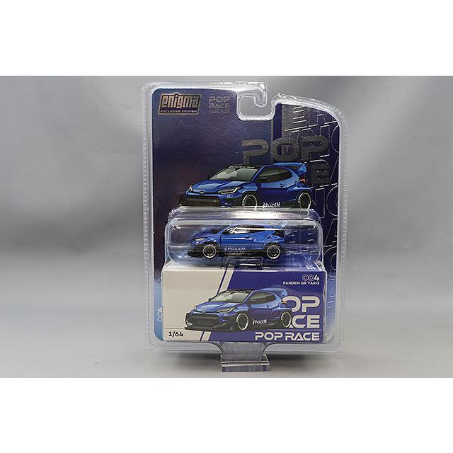 POP RACE x Enigma 1/64 パンデム GR-ヤリス メタリックブルー | 
